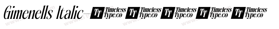 Gimenells Italic字体转换